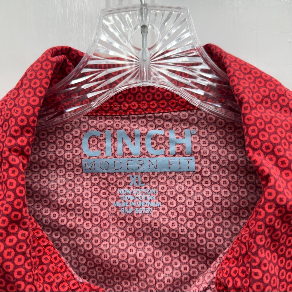 Cinch Modern fit western‎ long sleeve pearl snap button down shirt men's xl - Picture 6 of 6